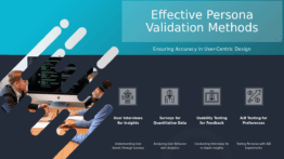 PowerPoint template showcasing persona validation techniques for a professional presentation with effective audience segmentation slide design