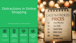 PowerPoint template for a professional presentation on distractions during online shopping experience and cart abandonment reasons
