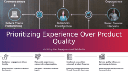 PowerPoint template illustrating Experience Over Product Quality for professional presentations on consumer behavior and brand loyalty.