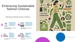 PowerPoint template for Sustainable Fashion Purchases showcasing eco-friendly trends and consumer behavior analysis for professional presentations.