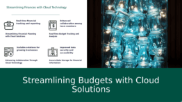 Professional PowerPoint template for Cloud-Based Budget Management, featuring digital budgeting presentation slides and cost reduction strategies.