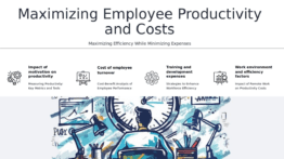 PowerPoint template for employee productivity and costs, featuring professional presentation slides on telecommuting expenses and cost reduction strategies