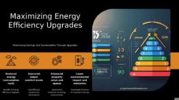 PowerPoint template for Energy Efficiency Upgrades, includes professional presentation slides on cost reduction and facility management expenses