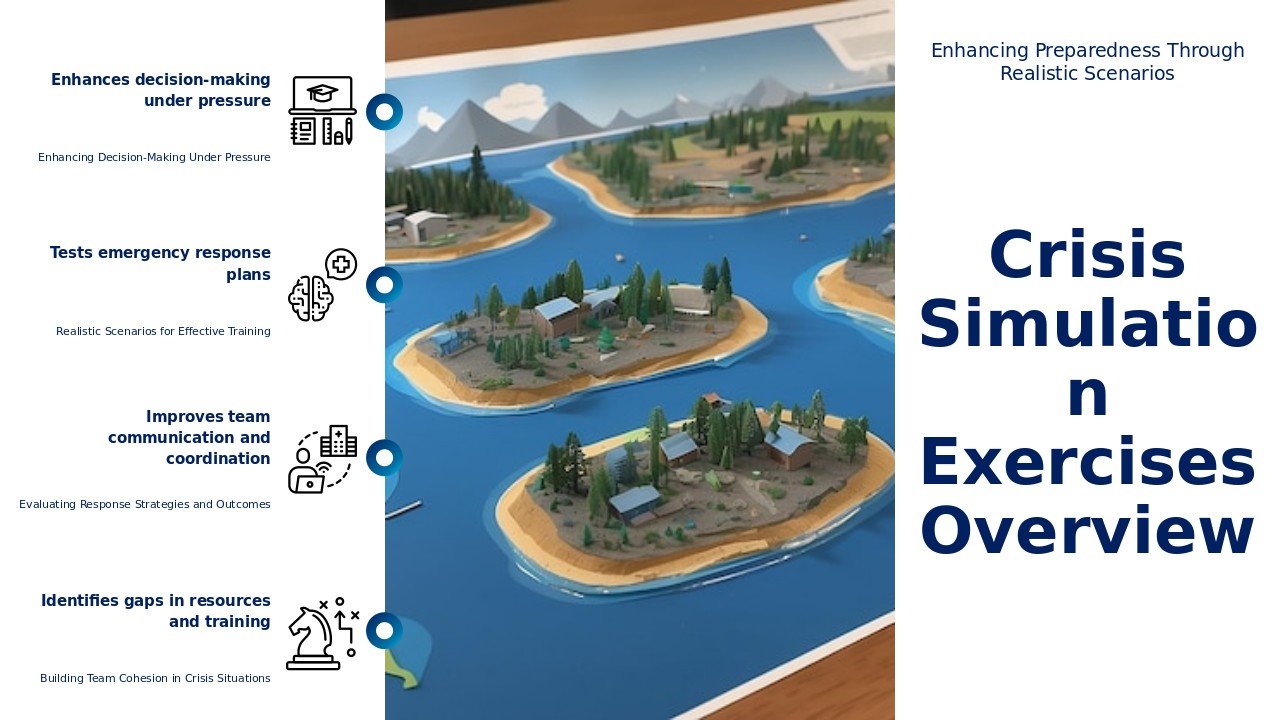Crisis Simulation Exercises PowerPoint Template for Professional Presentations 3 Professional PowerPoint template for crisis simulation exercises including interactive PPT slides for crisis communication training.
