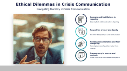 PowerPoint template for ethical considerations in crisis media with professional presentation slides for effective crisis management training