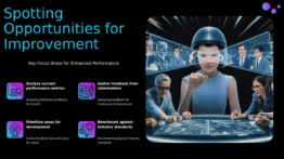 PowerPoint template for identifying improvement areas in a professional presentation with effective evaluation techniques framework