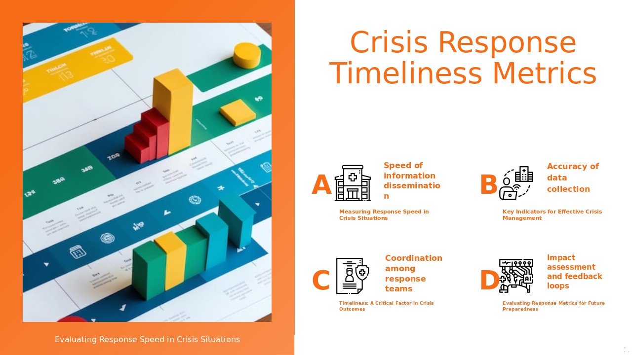 Timeliness of Crisis Response Metrics PowerPoint template for a professional presentation with evaluation metrics ppt slides
