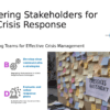 PowerPoint template for Training Stakeholders for Crisis Response featuring professional presentation slides and interactive training design