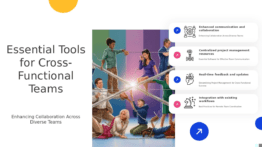 PowerPoint template for Tools for Cross-Functional Teams featuring customizable ppt slides for effective team management presentations