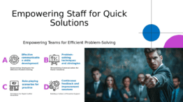 PowerPoint template for Training Staff for Quick Resolutions with effective customer service presentations and support process slides