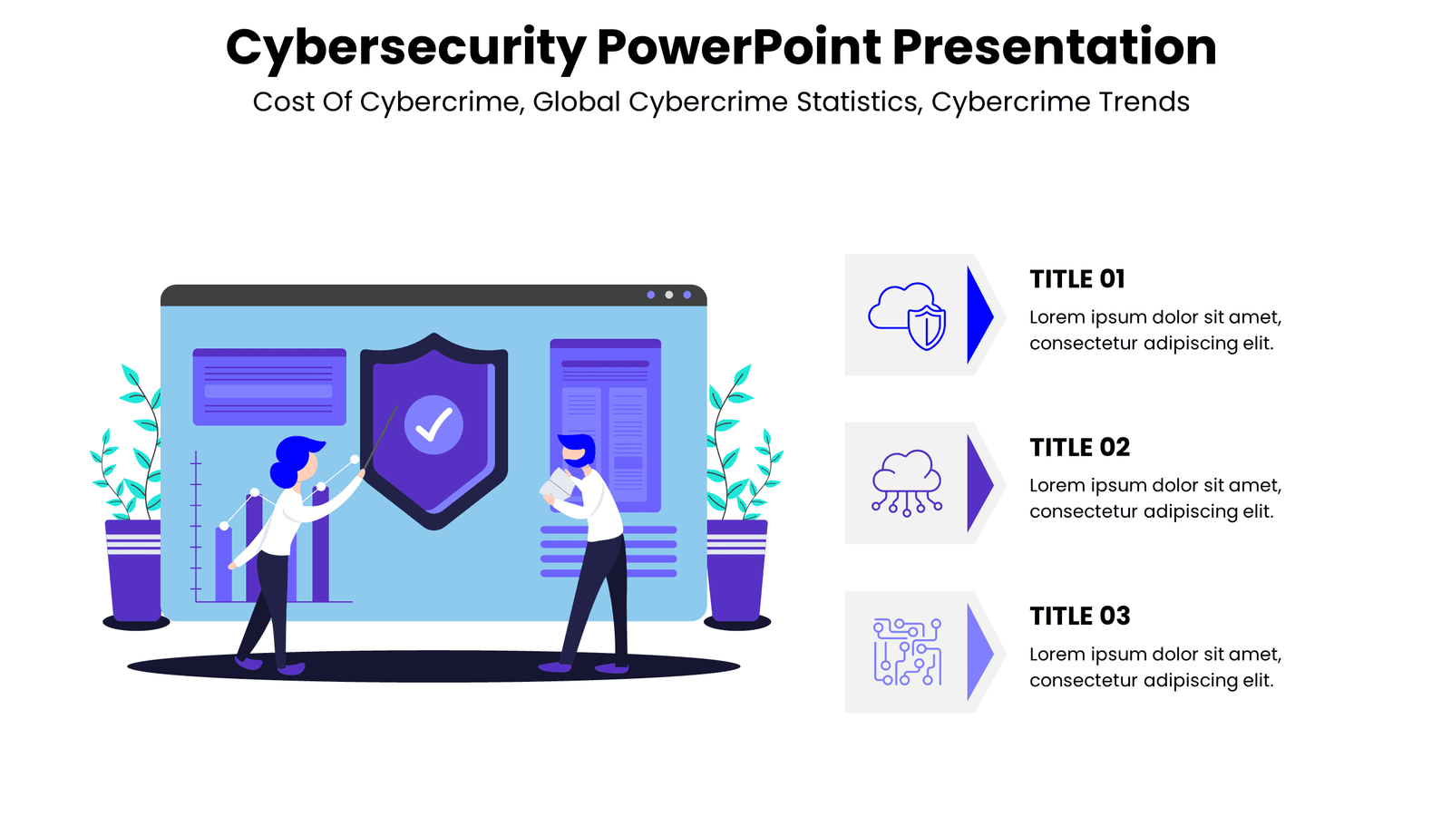 Cybersecurity PowerPoint Presentation - Cost Of Cybercrime, Global Cybercrime Statistics, Cybercrime Trends