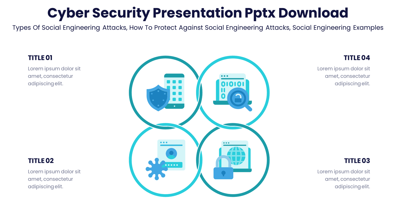 Cyber Security Presentation Pptx Download 3 Cyber Security Presentation Pptx Download - Types Of Social Engineering Attacks, How To Protect Against Social Engineering At