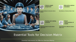 PowerPoint template for tools for decision matrix analysis, designed for professional presentation and multi-criteria decision making slides