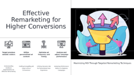 PowerPoint template for Remarketing Ad Strategies for Conversion, focusing on PPC optimization and effective digital marketing tactics.