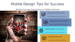 Professional PowerPoint template showcasing Mobile-Friendly Design Tips for effective website user experience presentations.