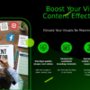 PowerPoint template featuring Visual Content Enhancement Tips for creating impactful professional presentations and optimized ppt slides for content marketing