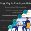 Professional PowerPoint template for upskilling for employee retention, featuring engaging ppt slides and a solid employee engagement strategy.