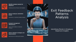 PowerPoint template for analyzing exit feedback patterns with professional ppt slides for employee feedback analysis templates