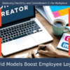 PowerPoint template for hybrid models and employee loyalty with professional slides for effective employee retention strategies