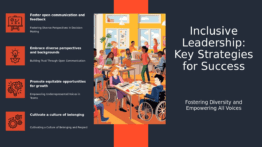 Professional PowerPoint template for Inclusive Leadership Strategies featuring diverse employee engagement PowerPoint design.