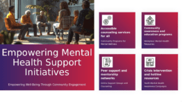 Professional PowerPoint template for mental health support initiatives, designed for effective employee wellness presentations and workplace well-being.