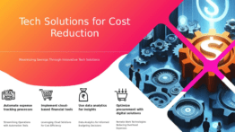 Professional PowerPoint template for using technology for expense cuts, featuring effective cost reduction strategies and ppt slides.