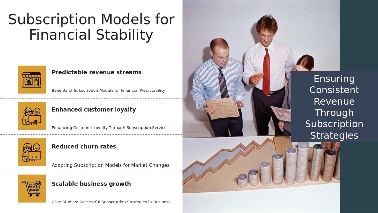 PowerPoint template for Subscription Models for Stability offering professional presentation tools and financial efficiency slides for download