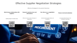 Professional PowerPoint template for Supplier Negotiation Tactics, featuring effective business negotiation presentation tools and strategies.