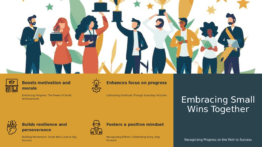 Professional PowerPoint template for celebrating small wins, ideal for motivational techniques presentation slides and goal setting.