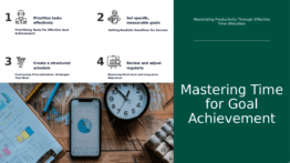 Professional PowerPoint template for Time Management for Goals with goal setting presentation template and time management slides for goals.