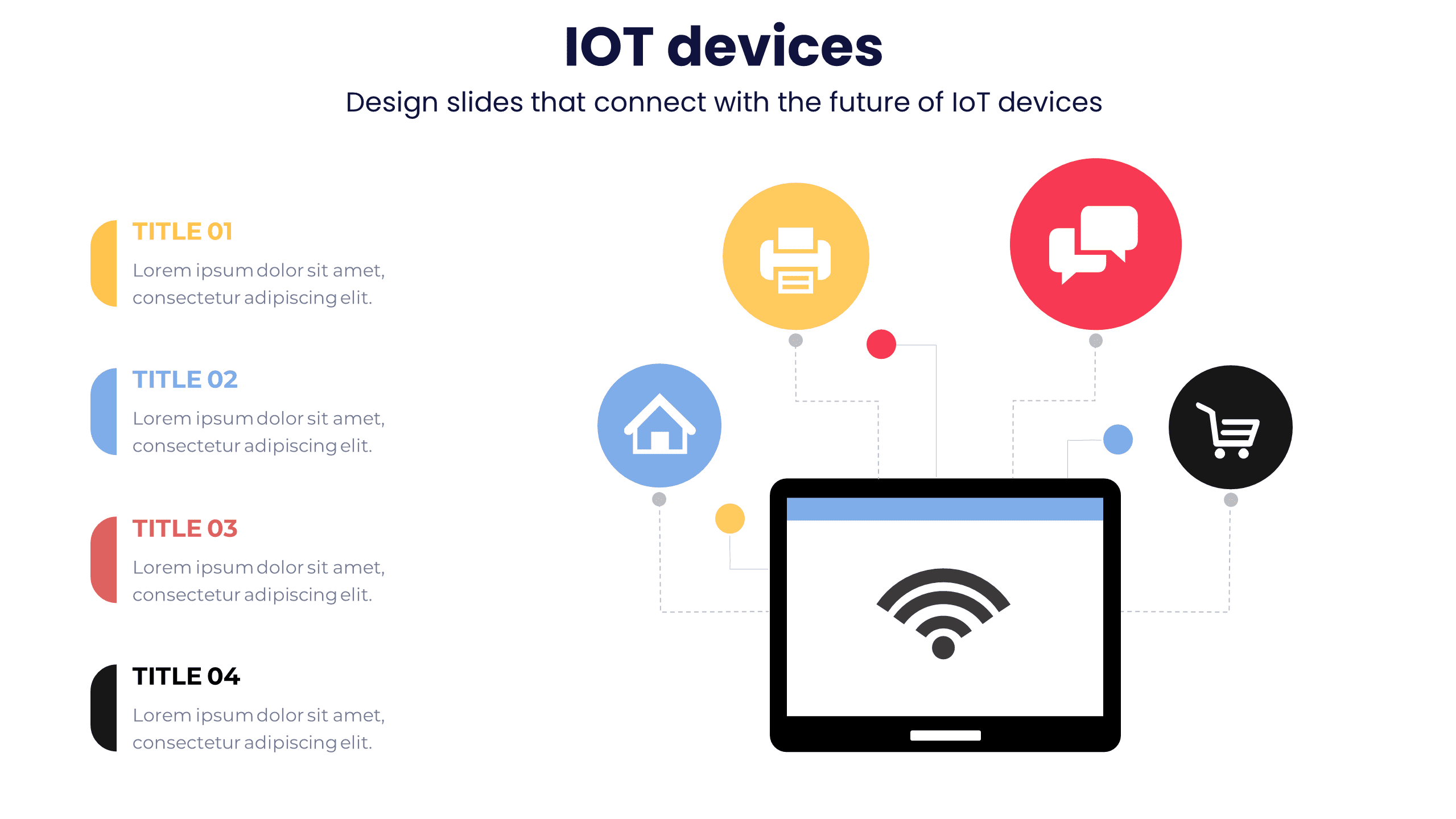 IOT devices - Design slides that connect with the future of IoT devices
