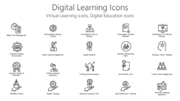 Digital Learning Icons - Virtual Learning icons, Digital Education Icons