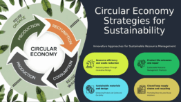 PowerPoint template for Circular Economy Strategies featuring professional presentation slides and eco-friendly business concepts.