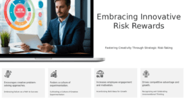 PowerPoint template for rewarding innovative risks, ideal for a professional presentation on risk-taking and creativity in leadership.