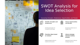 Professional PowerPoint template for SWOT Analysis in Idea Selection, ideal for strategic planning and prioritizing ideas presentation.