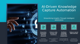 Professional PowerPoint template for Automating Knowledge Capture with AI, featuring automated knowledge management slides and AI-driven knowledge sharing templates.