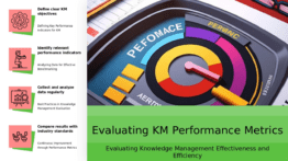 Professional PowerPoint template for benchmarking KM performance metrics with effective knowledge management slides for evaluation.