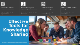 PowerPoint template for Tools for Knowledge Sharing to foster team collaboration and continuous learning in presentations.