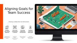 Professional PowerPoint template for aligning goals for team success with strategic collaboration presentation design.