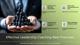PowerPoint template for Best Practices for Leadership Coaching with effective leadership development slides and professional presentation tips