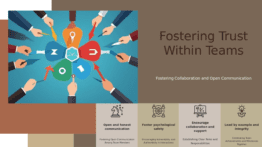 Professional PowerPoint template for building trust in teams with team dynamics presentation slides and trust-building activities for teams.