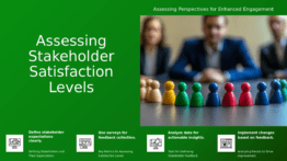 PowerPoint template for measuring stakeholder satisfaction with professional presentation slides to enhance stakeholder engagement