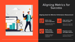 PowerPoint template for overcoming metrics misalignment issues in a professional presentation with actionable metrics alignment framework