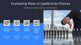 Professional PowerPoint template for risk assessment in leadership decisions, ideal for effective decision-making process presentations.