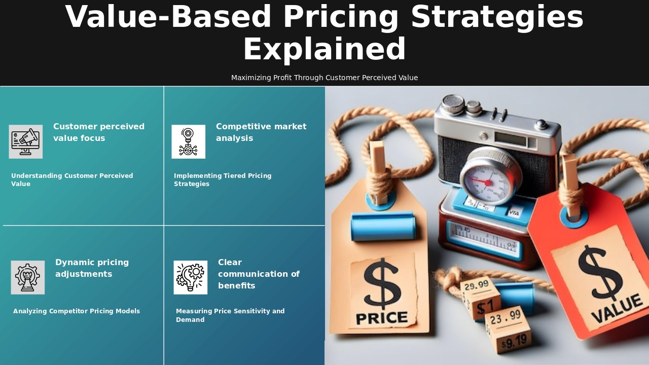 PowerPoint template for a professional presentation on value-based pricing techniques with pricing strategy presentation slides