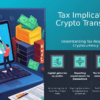 Tax Implications of Crypto Transactions PowerPoint template for a professional presentation on cryptocurrency adoption and tax impact.