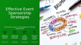 PowerPoint template for an Event Sponsorship Strategies Guide showcasing effective marketing strategy PowerPoint slides for sponsors.