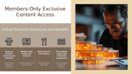 PowerPoint template for exclusive content for members, ideal for customer retention and marketing strategy presentations.