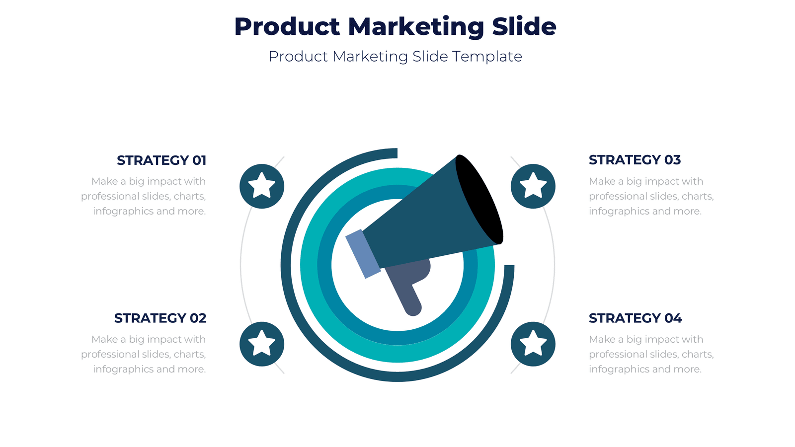 Product marketing slide for marketing strategy