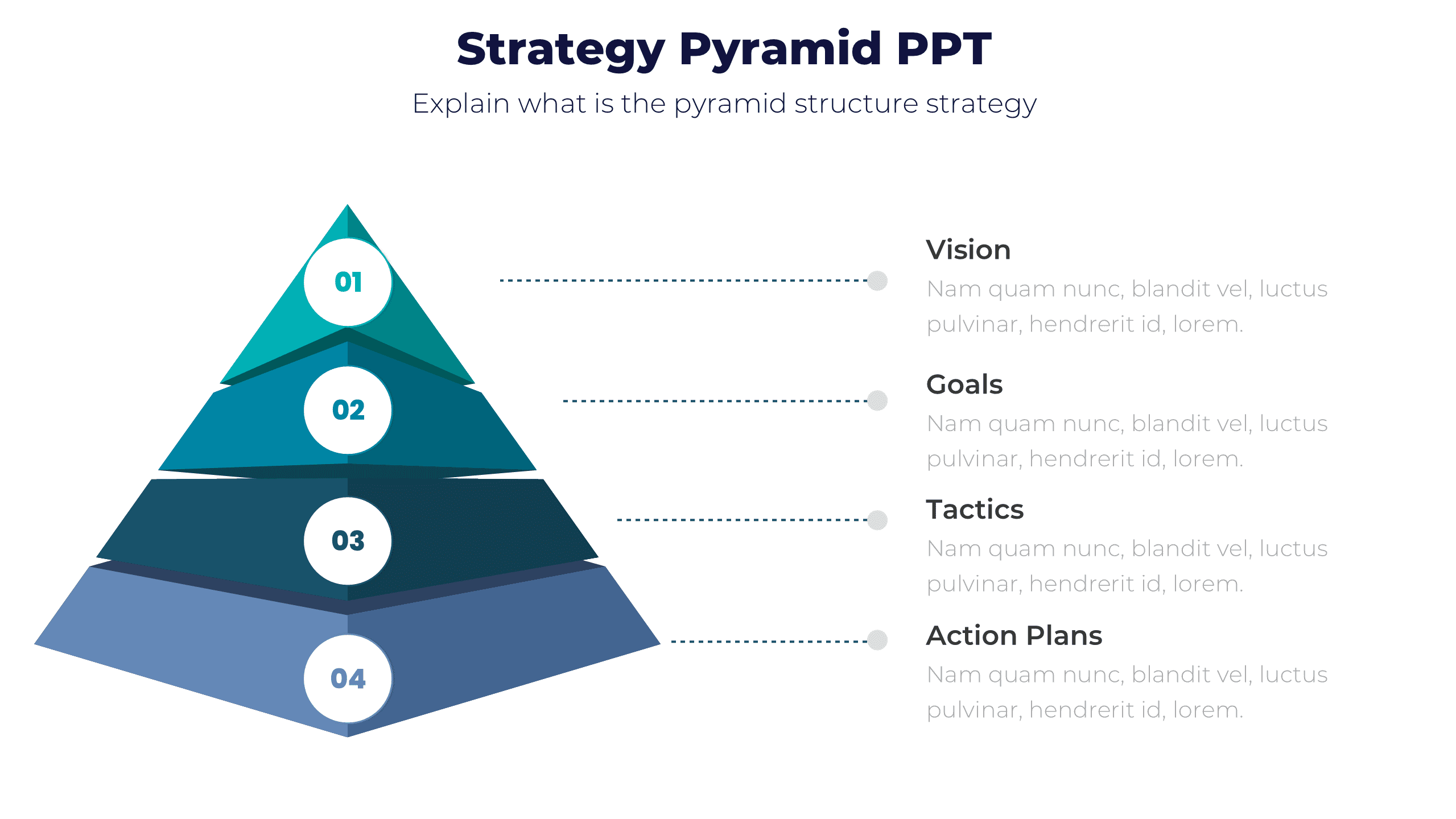 Strategy pyramid ppt for marketing strategy